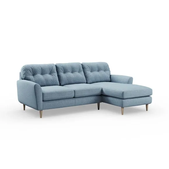 Sven Chunky Tonal Weave Large Corner Chaise Sofa 6
