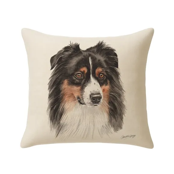 Christine Varley Aussie Shepard Square Cushion 3