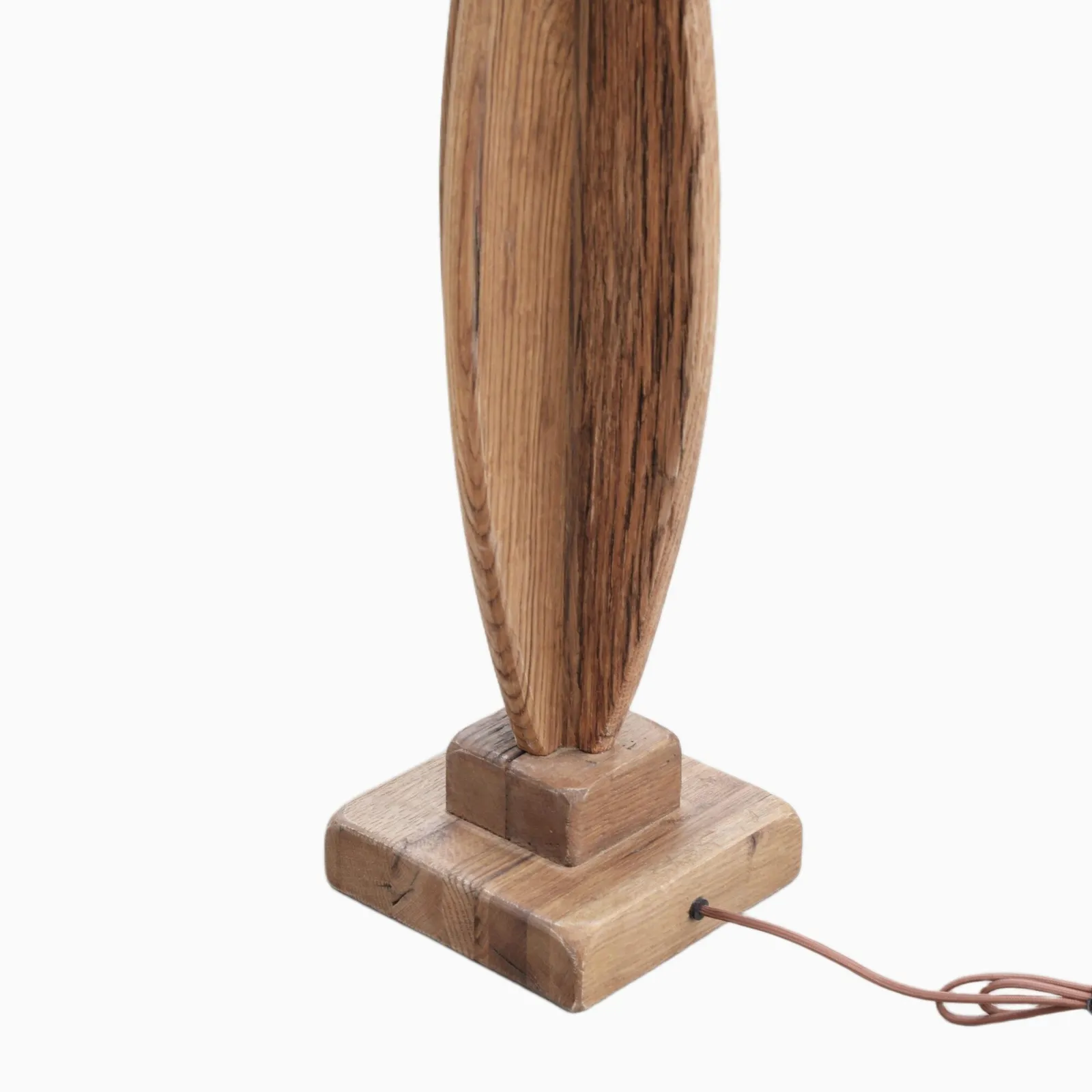 Geo Shape Table Lamp With Black Shade 55X55X95Cm Oak | Barker & Stonehouse 3