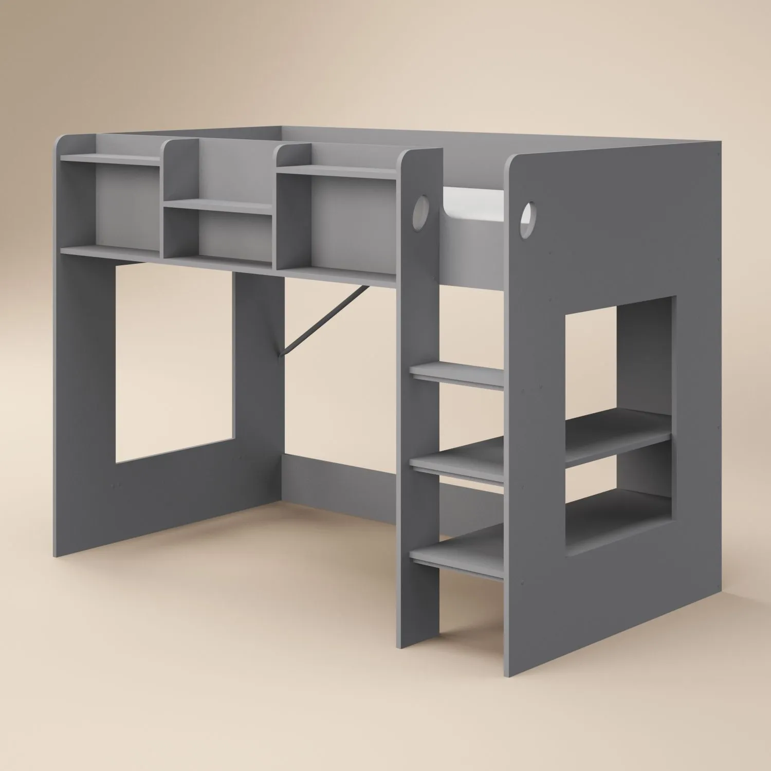 Flair Wizard Mid High Sleeper Bed in Grey 3