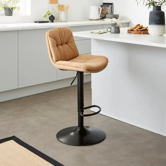 Thalia Height Adjustable Barstool, Fabric