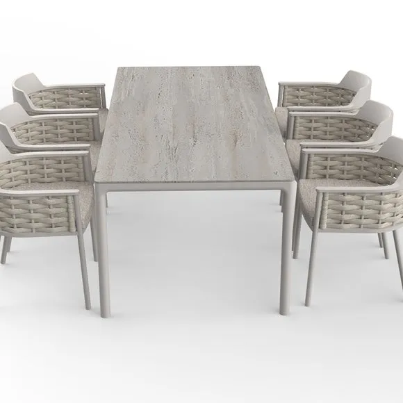 Olma Oblong 6 Seater Garden Dining Set 2