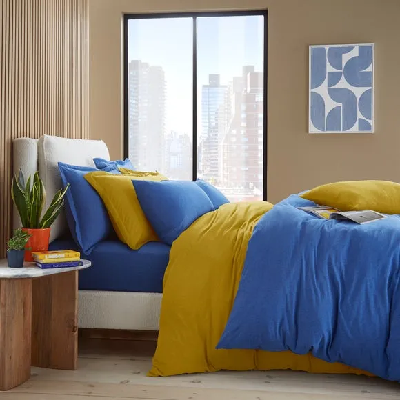 Elements 100% Cotton Jersey Plain Duvet Cover & Pillowcase Set​ 4