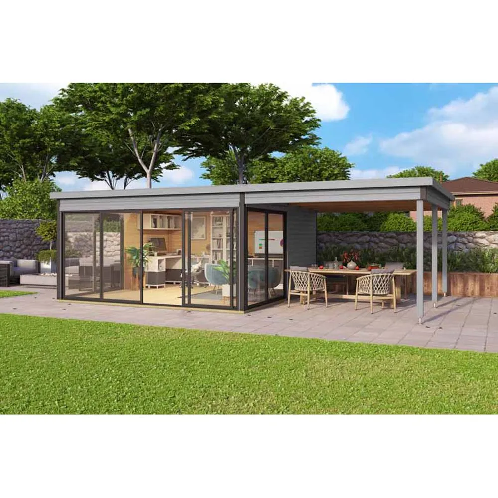 Lasita Maja Ltd Optional Extra - Domeo 5 extension for Log Cabin - H239.4 cm in Brown 3
