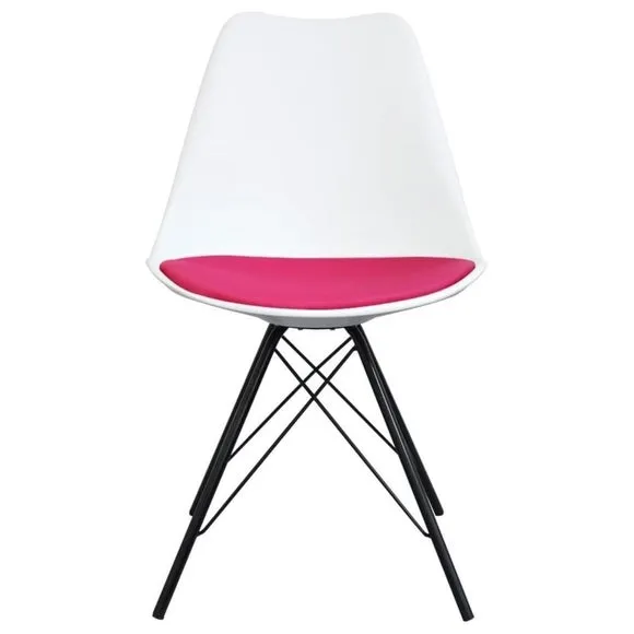 Fusion Living Soho White Plastic Dining Chair 3