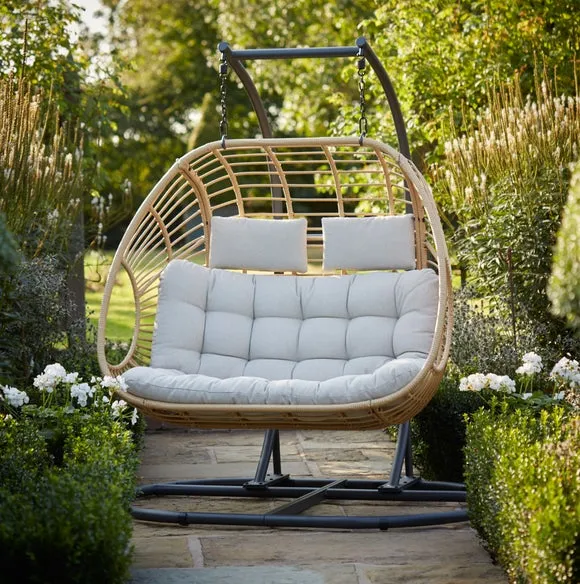 Singapore Rattan Double Egg Chair 3