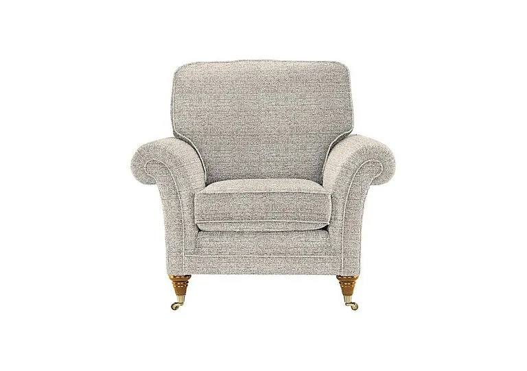 Burghley Fabric Armchair - Caledonian Pebble
