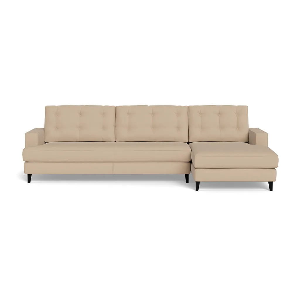 Heal's Mistral Right Hand Facing Corner Sofa Capelo Linen-Cotton Bamboo Black Beech Feet 1