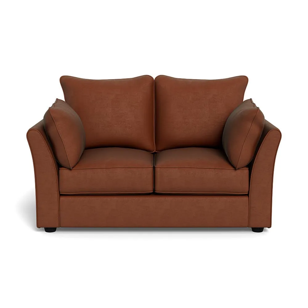 Heal's Tailor 2 Seater Sofa Smart Luxe Velvet Tawny Black Feet 1