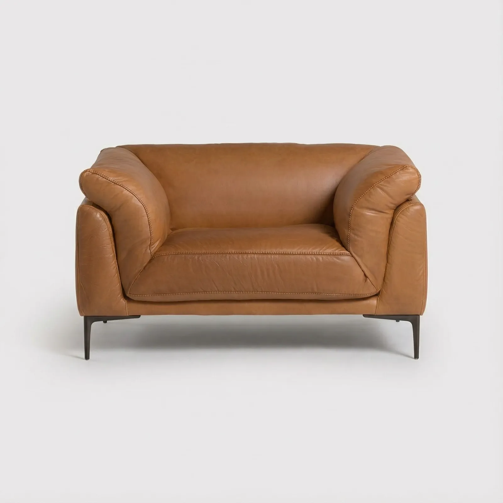 Epping 1.5 Seater 140X99X80Cm Armchair, Brown Leather | Barker & Stonehouse 3
