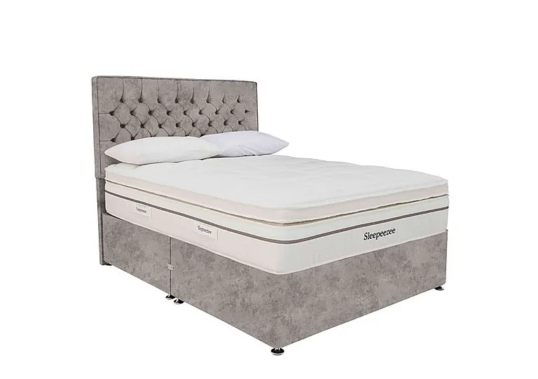 Harmony 3500 Soft Divan Set - King Size - Daytona Silver