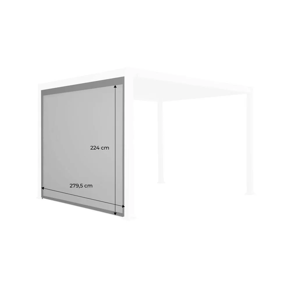 sweeek 3m Aluminium Privacy Screen For Triomphe in Dark Grey 5