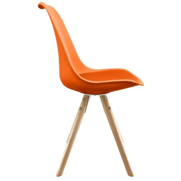 Fusion Living Soho Plastic Dining Chair with Pyramid Legs 4