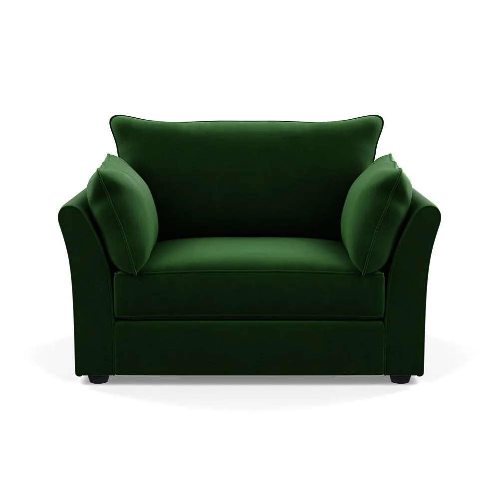 Heal's Tailor Loveseat Smart Velvet Forest Black Beech Feet
