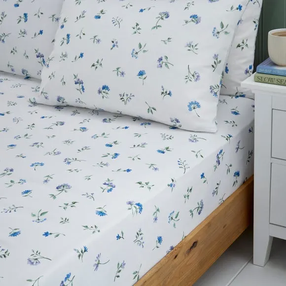 Margo Floral 100% Cotton Fitted Sheet 1