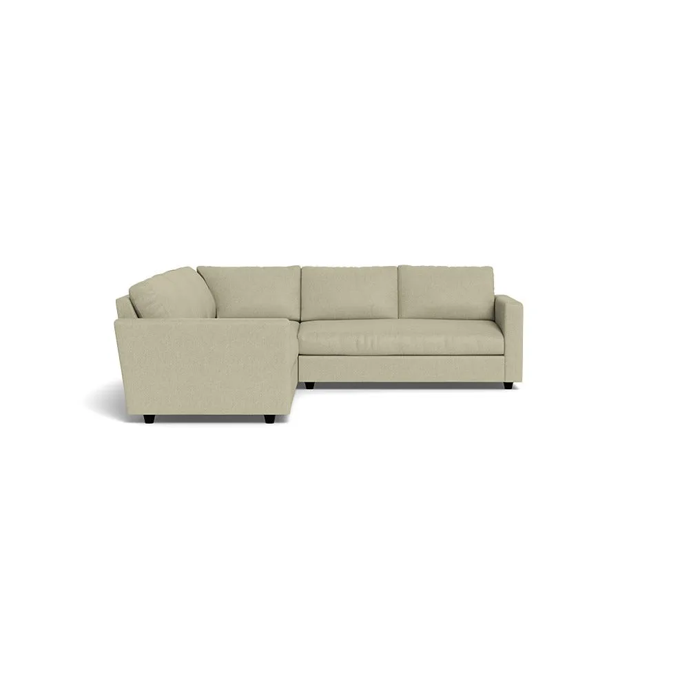 Heal's Nimbus II Large Corner Sofa Cotton Grain Black Feet