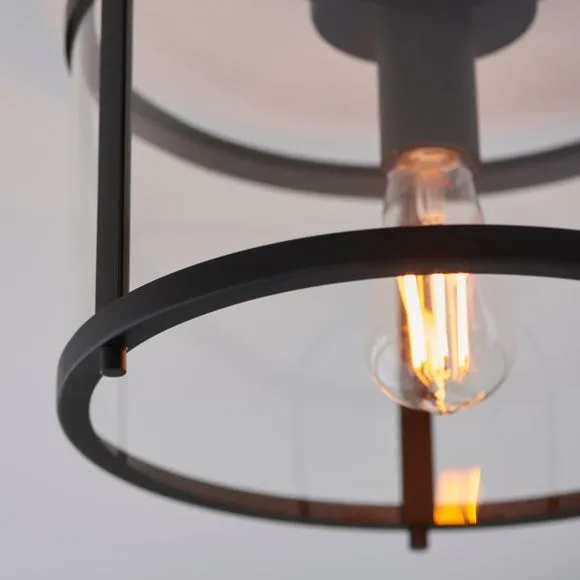 Vogue Beckett Industrial Flush Ceiling Light 2