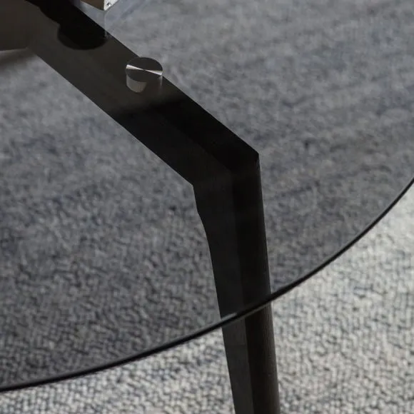 Brea Round Coffee Table, Glass 2