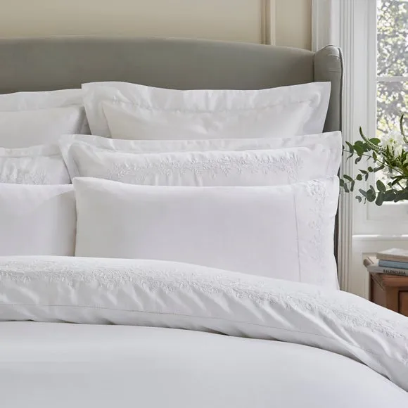 Dorma Norwood Emboidery 100% Cotton Duvet Cover & Pillowcase Set 4