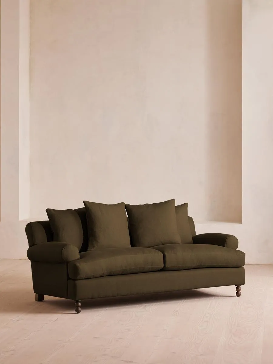 Audrey Two Seater, Sofa, Linen, Olive