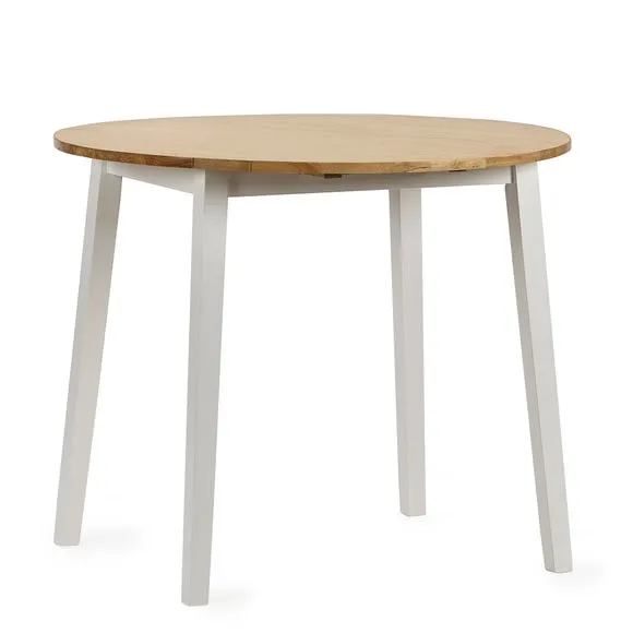 Return - Linwood 4 Seater Round Drop Leaf Dining Table, Natural 3
