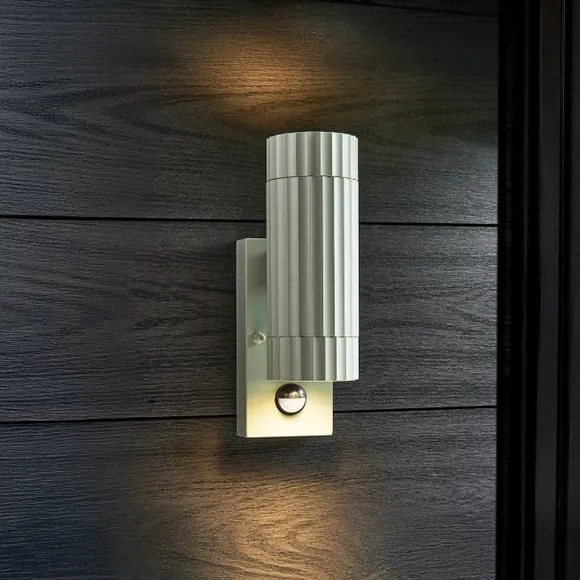 Georgi Ribbed 2 Light PIR Outdoor Wall Light 2