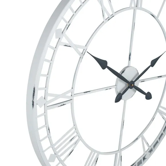 Antique Metal Skeleton Wall Clock 3