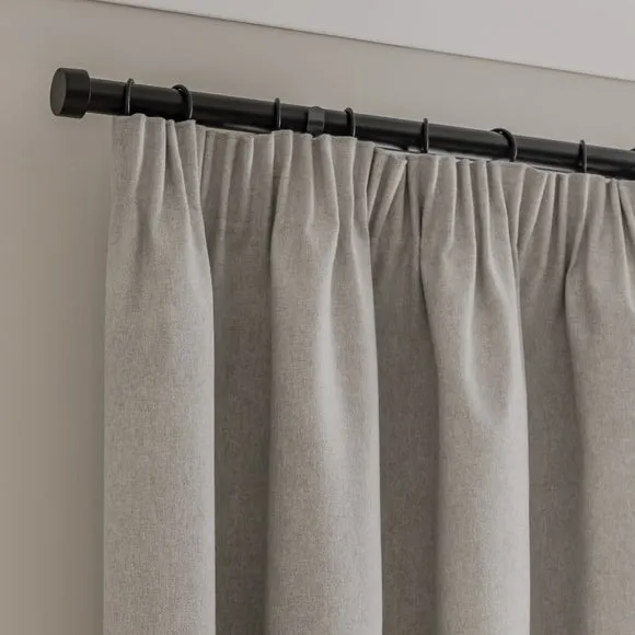 Luna Brushed Pencil Pleat Curtains (Blackout Available) 1