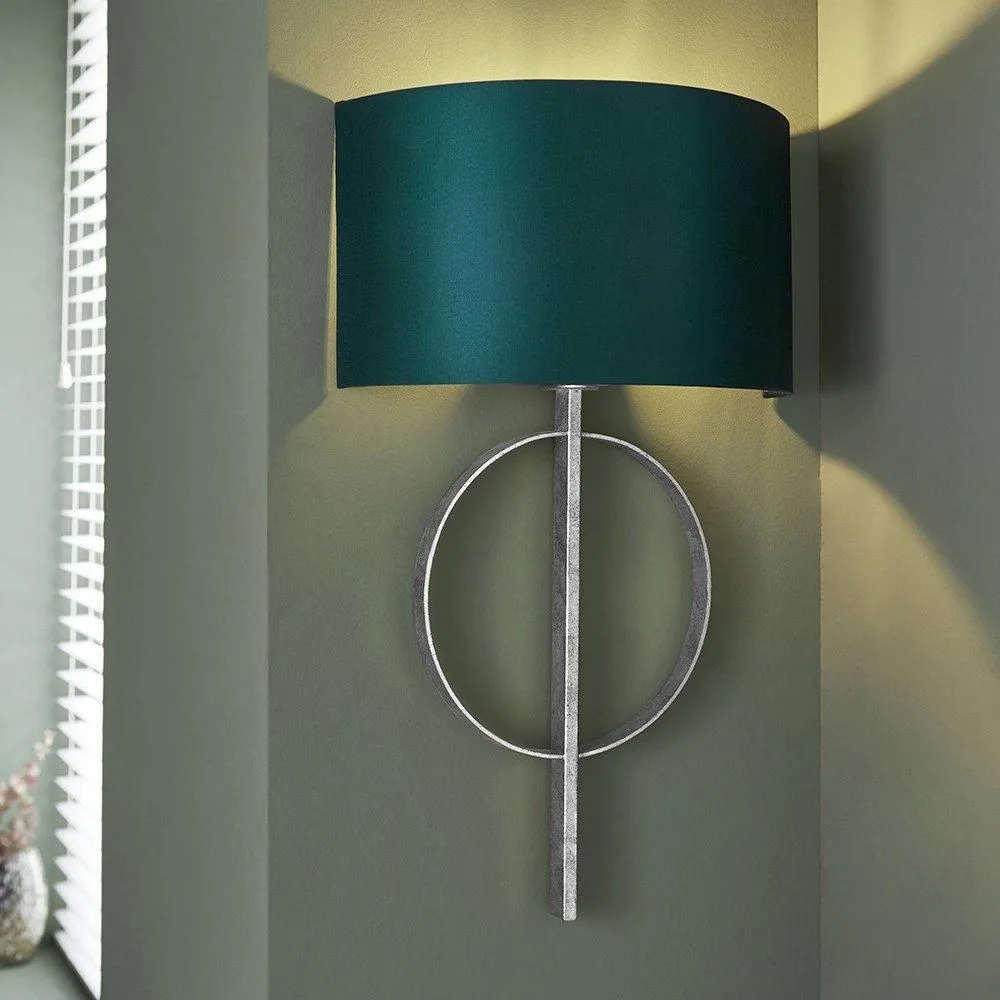 Netlighting 'TRENTO' Dimmable Stylish Contemporary Indoor Décor Fabric Wall Lamp in Silver 2