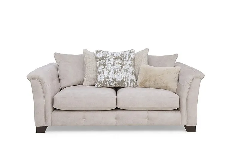 Aura 3 Seater Fabric Scatter Back Sofa Bed - Enzo Cream - Sofas and Armchairs - In Time for Christmas