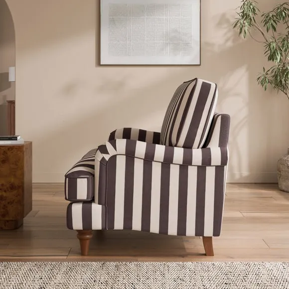 Beatrice II Woven Stripe Snuggle Chair 3