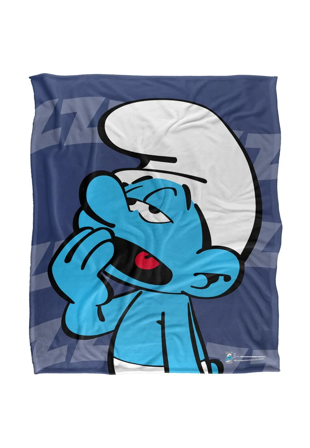 The Smurfs Lazy Silky Touch Super Soft Throw Blanket 152 X 127 cm in White