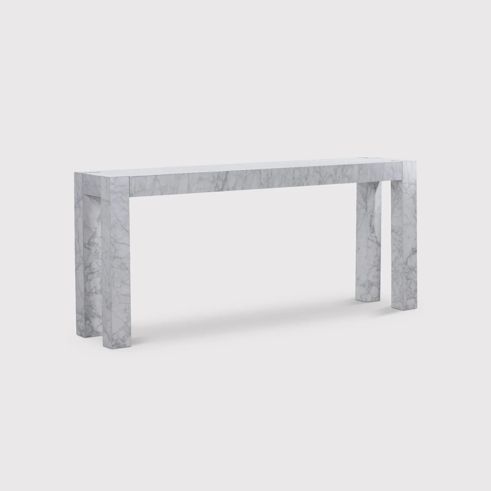 Timothy Oulton Junction Console 180X40Cm Table, White Marble | Barker & Stonehouse