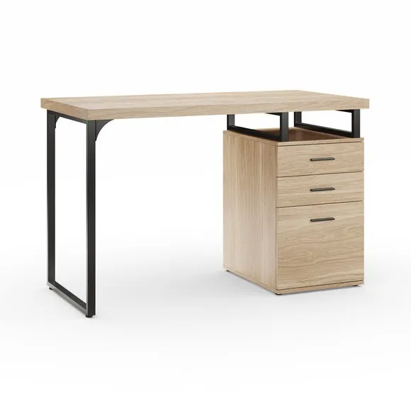 Edison Storage Desk Oak Effect 6