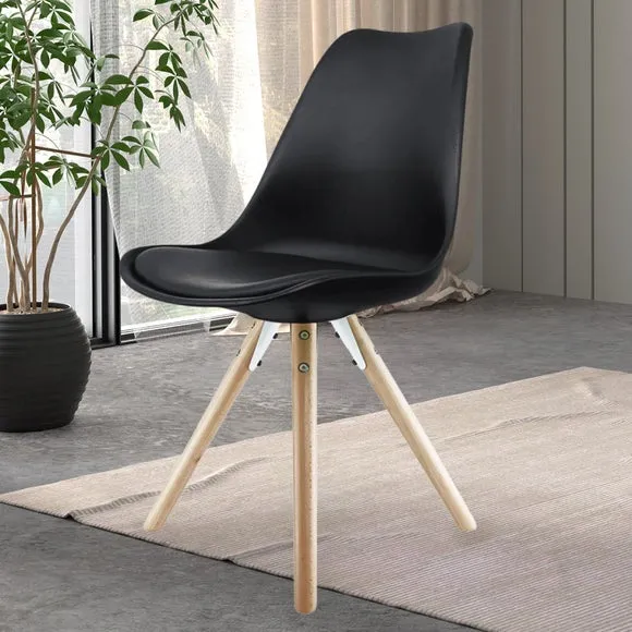 Fusion Living Soho Plastic Dining Chair with Pyramid Legs