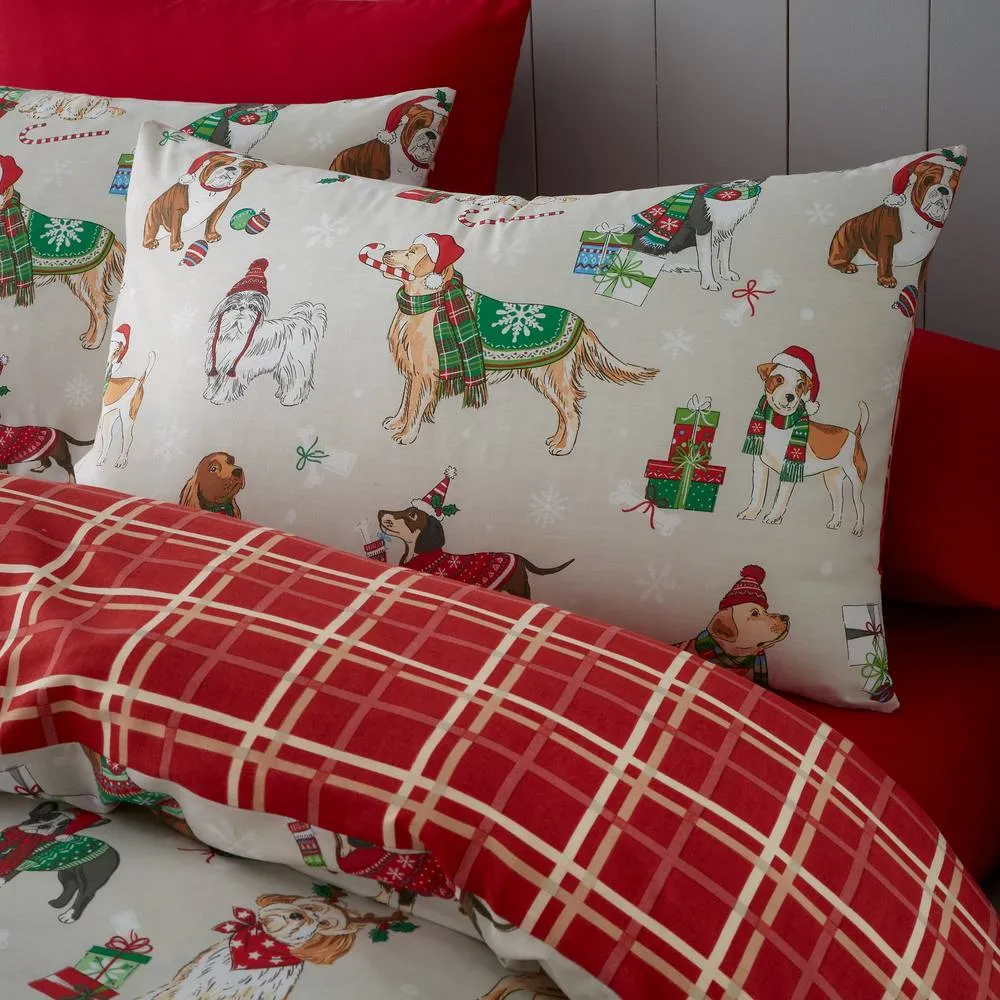 Portfolio Home Christmas Dogs Duvet Cover Set in Brown 3