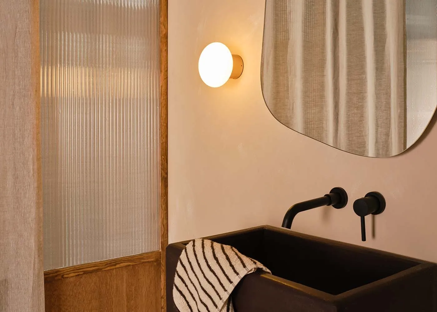 Heal's Ellipse LED Wall Light Brass IP44 3