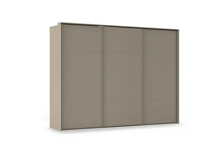 Haven 310cm 3 Door Slider Wardrobe with Décor Doors