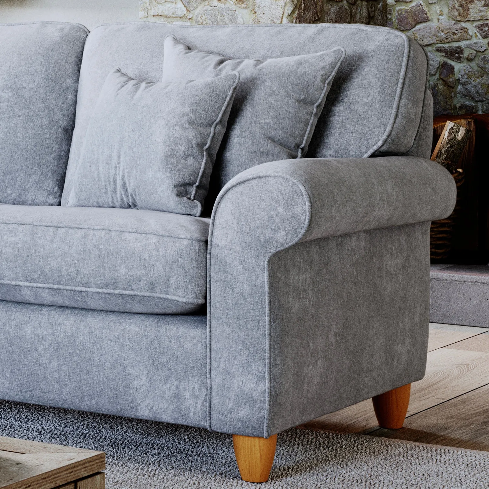 The Great Sofa Company Flora Sofa Bed Glory Anthracite in Mid Grey 3