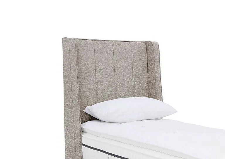 Davos Floor Standing Headboard - Single - Tweed Stone
