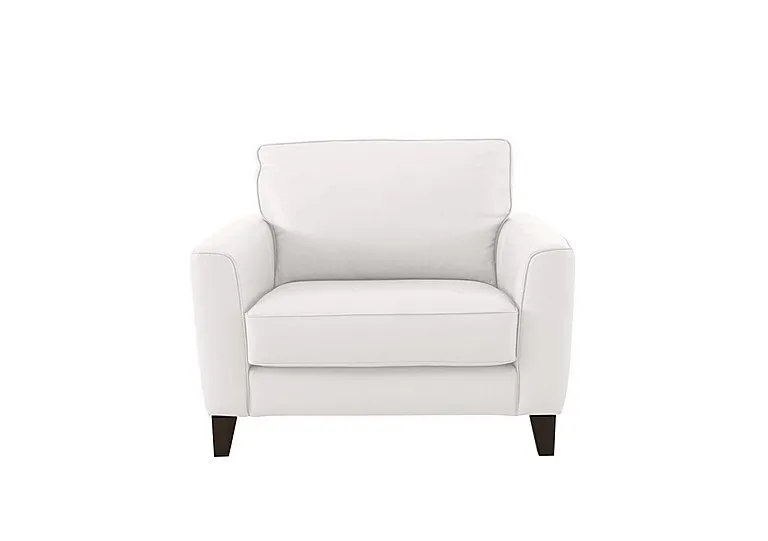 Brondby NC Leather Cuddle Chair - BV Star White