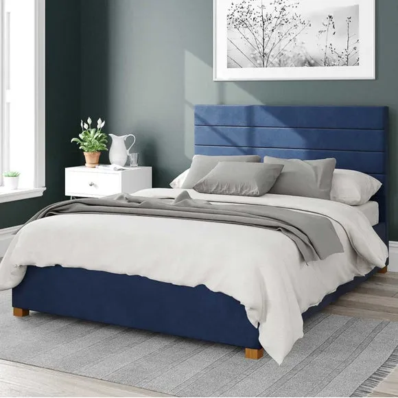 Kelly Plush Velvet Ottoman Bed Frame 1