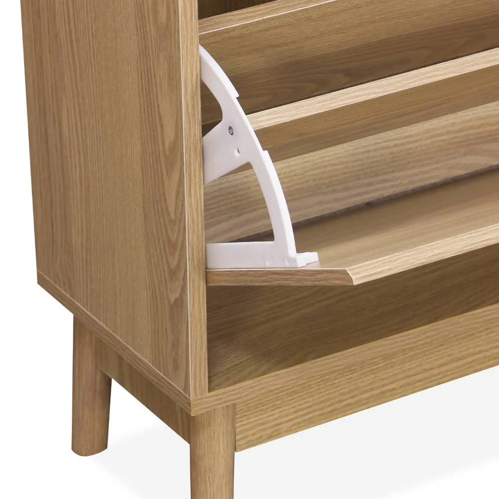 sweeek Scandi-style shoe cabinet with wood effct in Beige 6