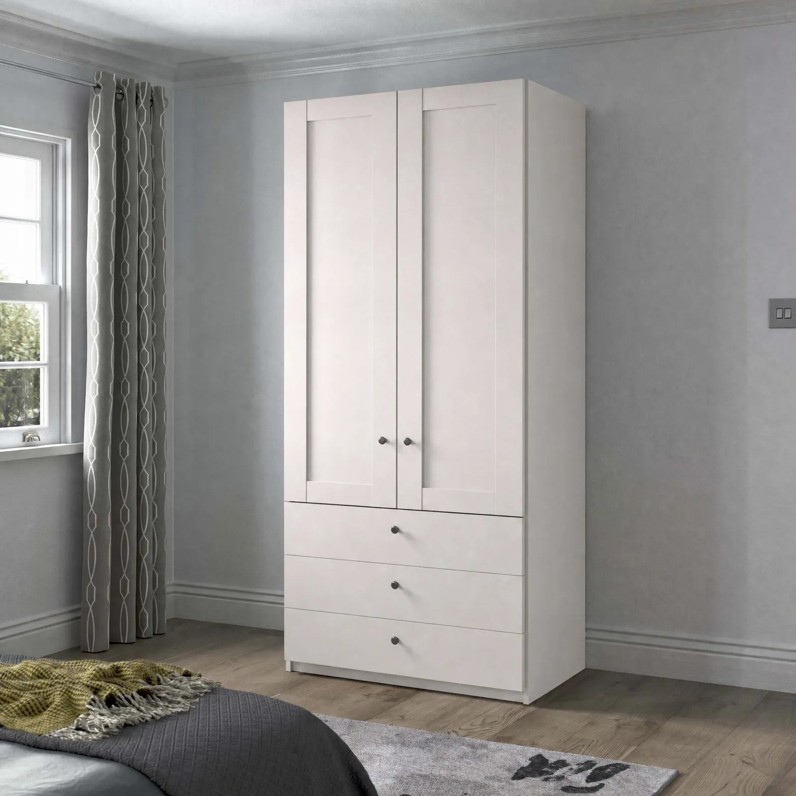 Varese 3 Drawer Functional Unit W100Cm, White | Barker & Stonehouse 2