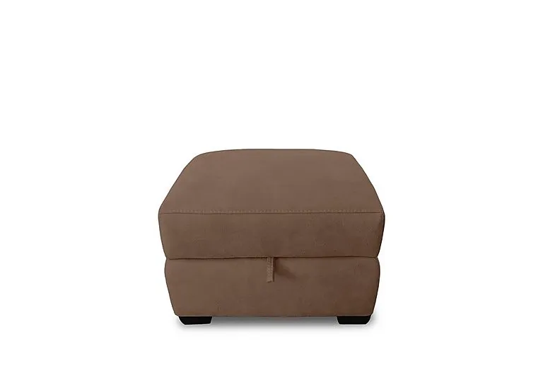 Echo Fabric Storage Footstool - Hazelnut