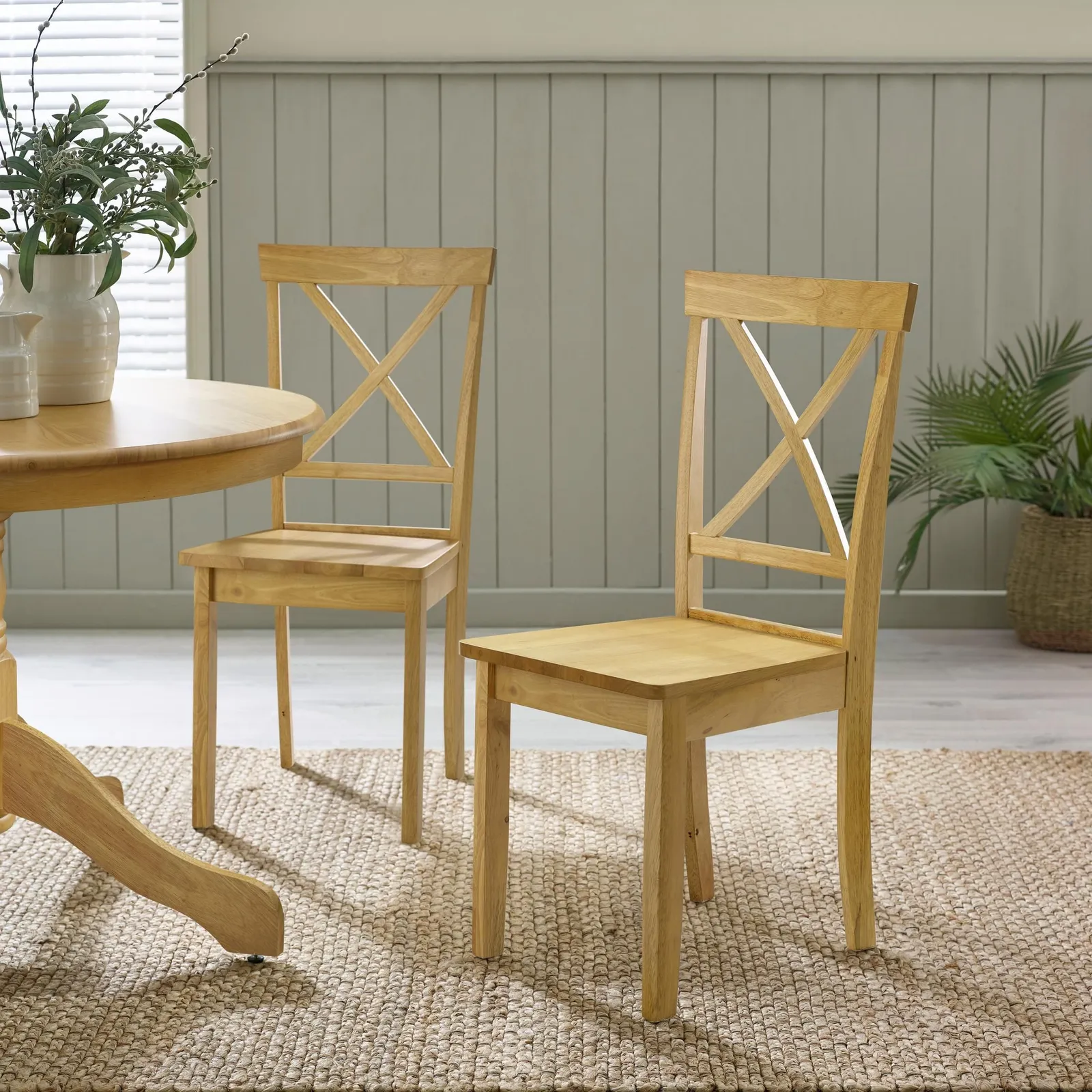 FurnitureboxUK Lynton Large Oak Effect Wooden Dining Table & 6 Millford Chairs in Light Oak 6