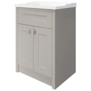 Wickes Hayman Matt Cashmere Traditional Freestanding Vanity Unit & Hayman Basin - 873 x 600mm