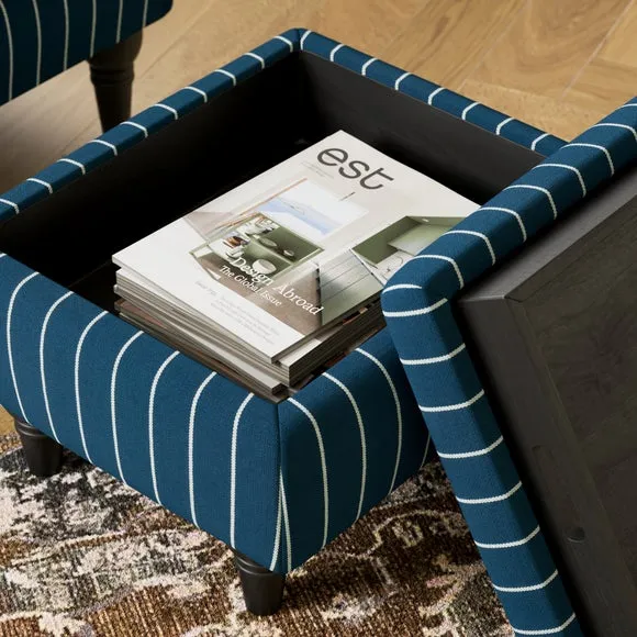 Charnwood Pinstripe Storage Footstool 3