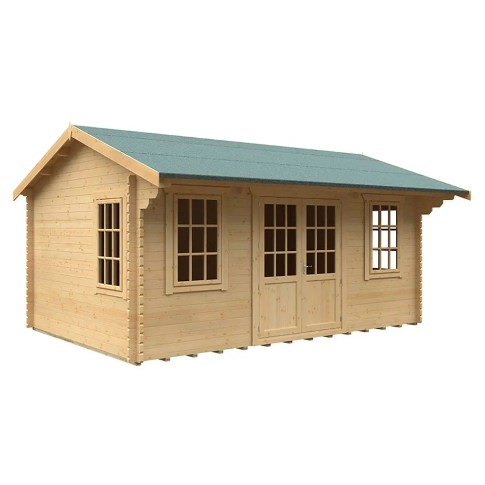Buttercup Farm 18x12 The Dalton 44mm Cabin - L535 x W355 x H293.2 cm in Natural 1