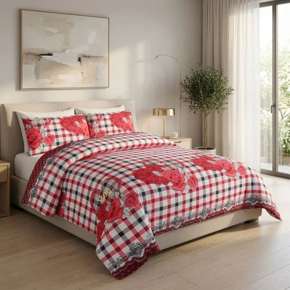 Smart Living Luxury Cara Carle Printed Duvet Cover Set Cotton Blend Bedding 2